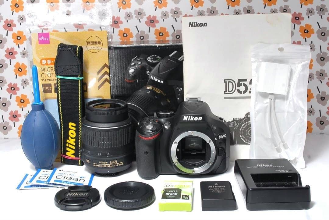 ❤Nikon D5200❤S数5572回！❤すぐ使えるセット❤スマホ転送OK❤