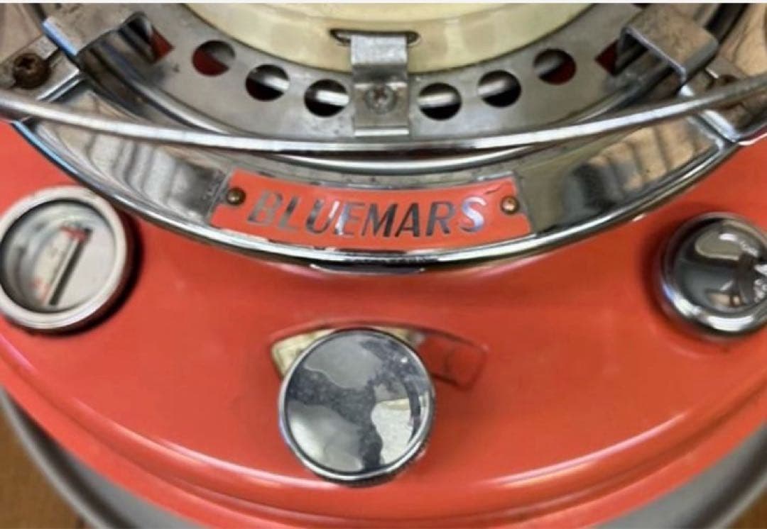 ★昭和レトロ　ビンテージストーブ　BLUEMARS チムニーガードストーブ
