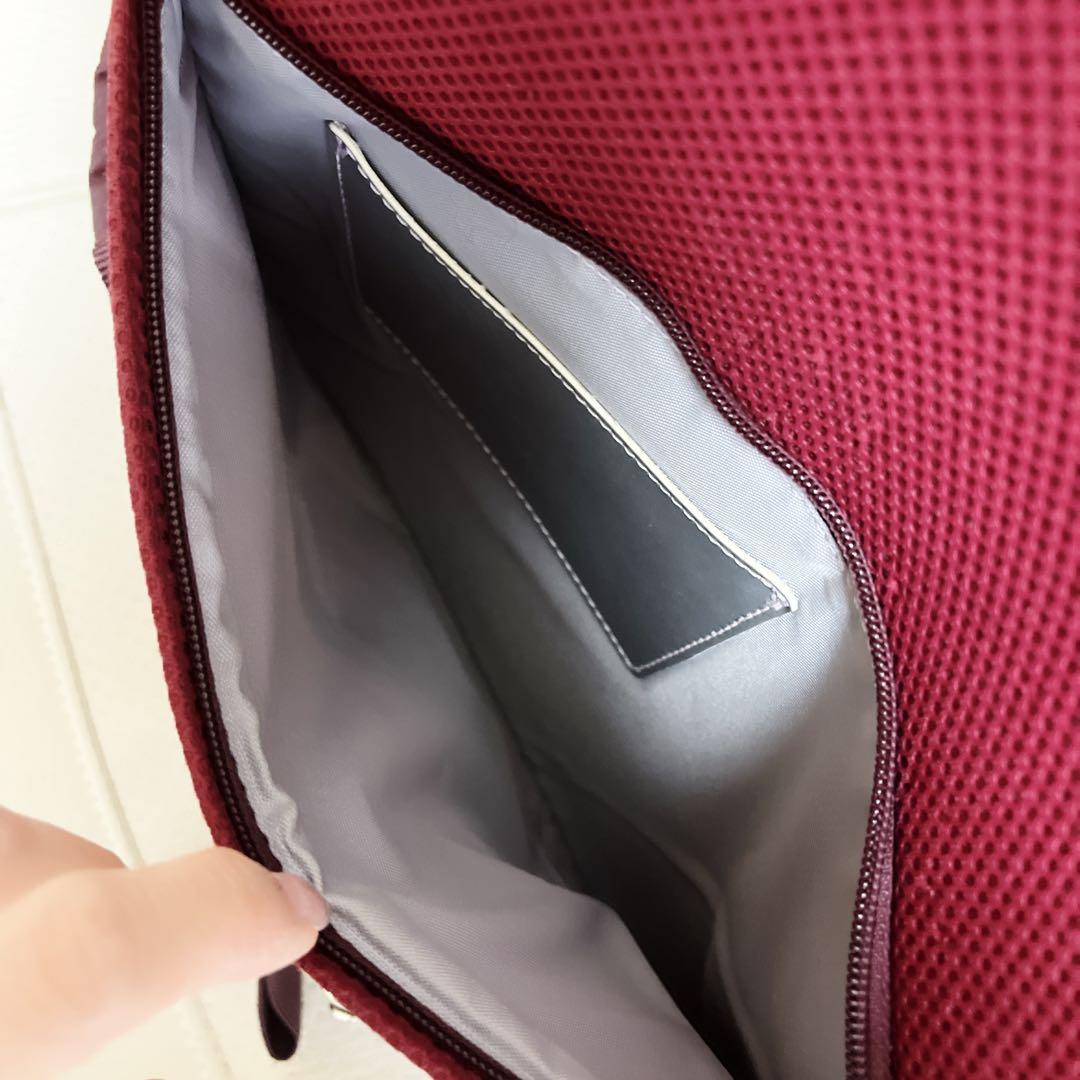 【美品】ヤマト屋 NV151 ズレスリュック12L レッド プラム