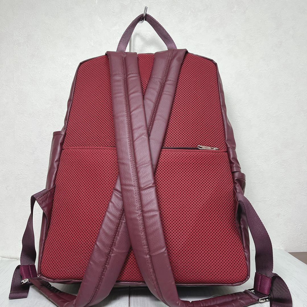 【美品】ヤマト屋 NV151 ズレスリュック12L レッド プラム
