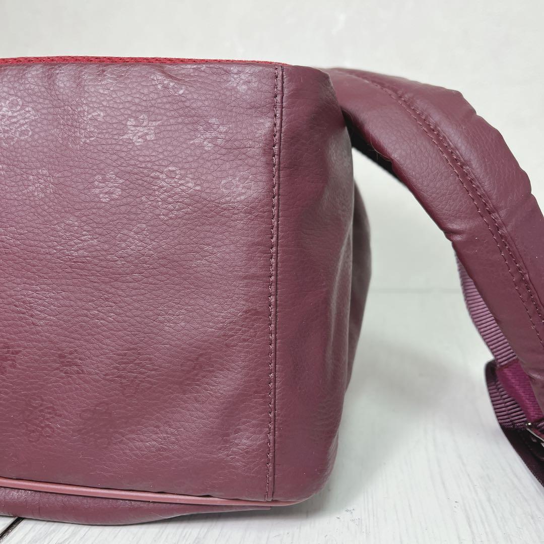 【美品】ヤマト屋 NV151 ズレスリュック12L レッド プラム