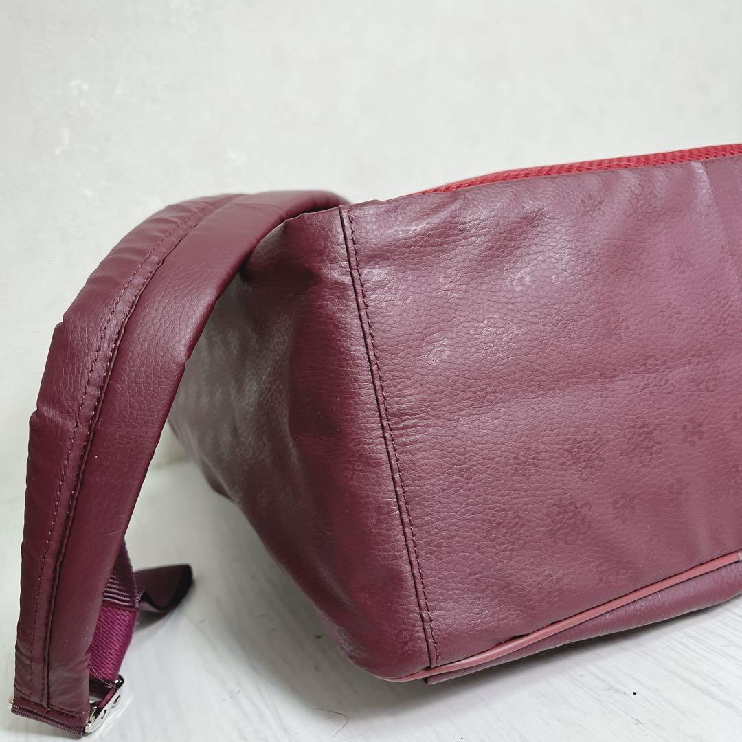 【美品】ヤマト屋 NV151 ズレスリュック12L レッド プラム