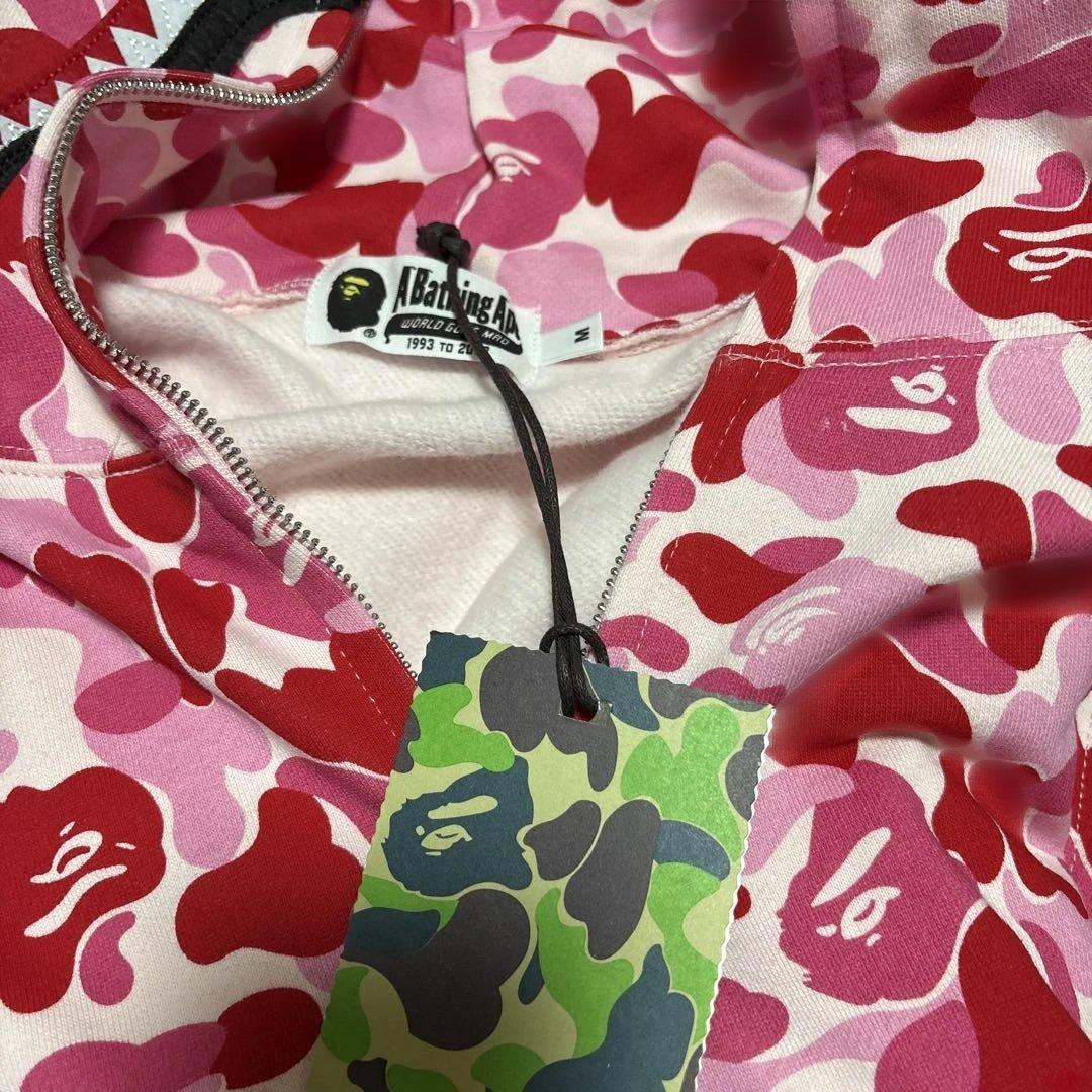 A Bathing Ape シャークパーカー　ピンク　Mサイズ