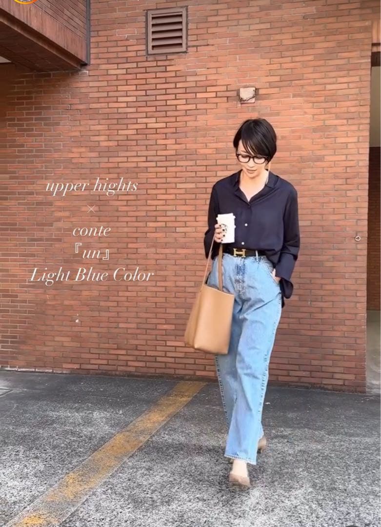 ＜upper hights for conte＞タックデニムパンツ UN