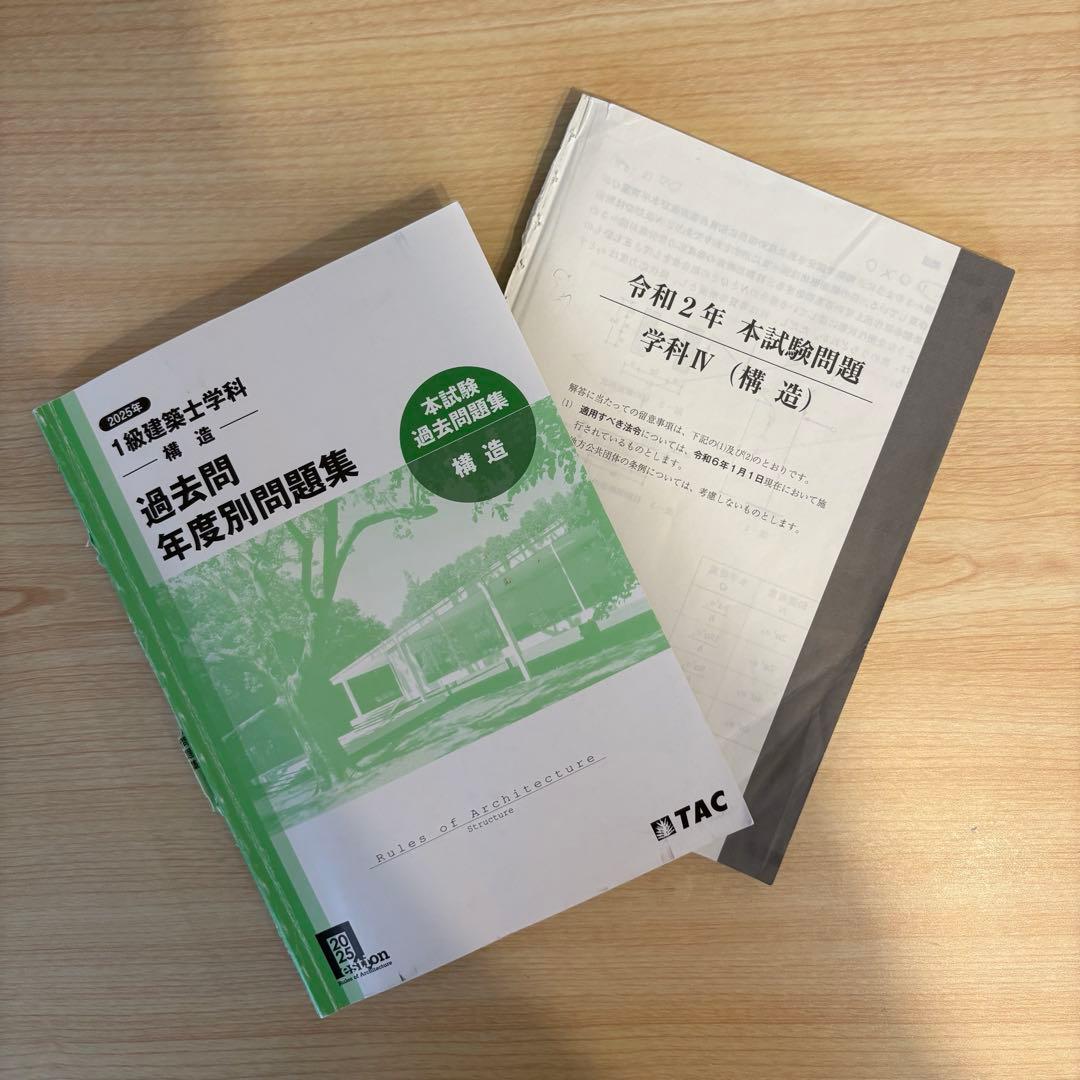 TAC 一級建築士 受験テキスト 問題集セット 2025年(令和7年)