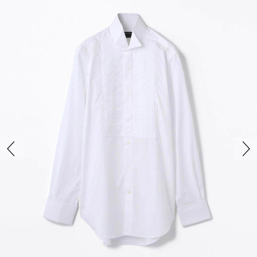 TOMORROWLAND 140/2コットンブロード ウィングカラードレスシャツ