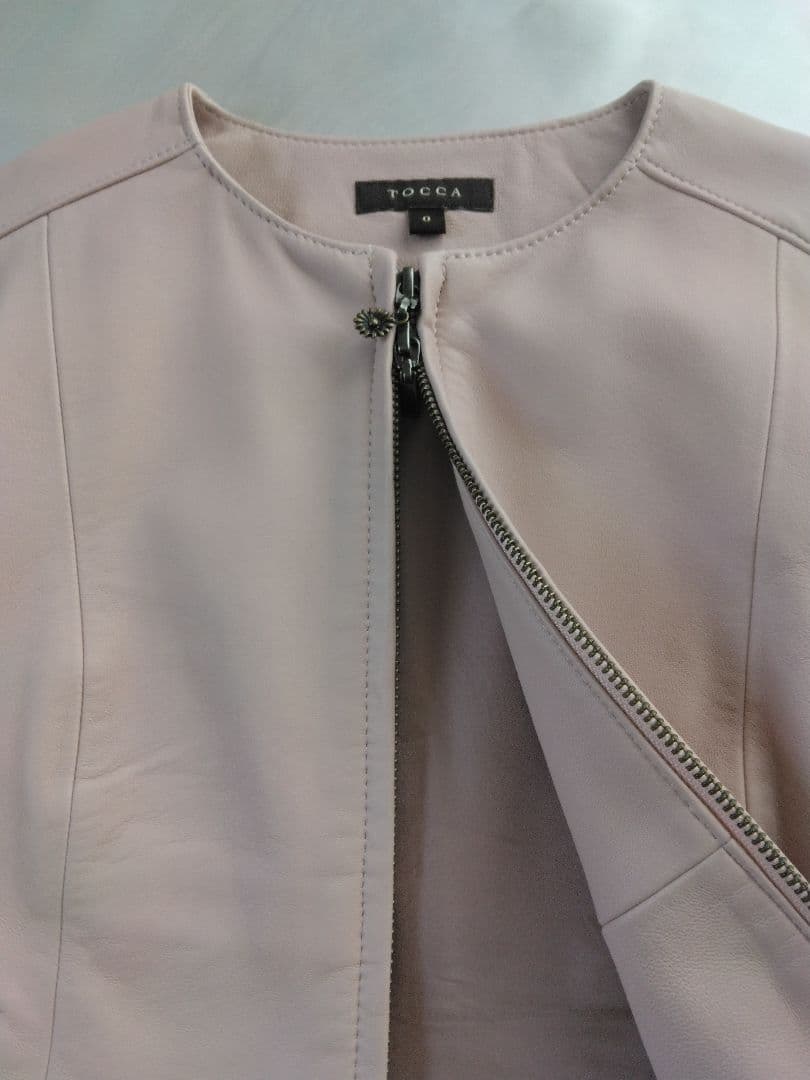 【美品】TOCCA RIVIERA ラムレザージャケット ピンク