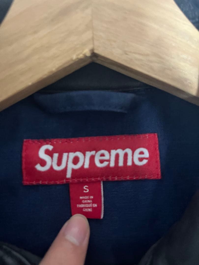 ジャケット・アウター Supreme leather collar utility jacket S