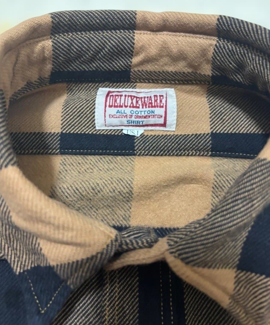 新品DELUXEWAREデラックスウエアBUFFALO CHECKイエローUSL