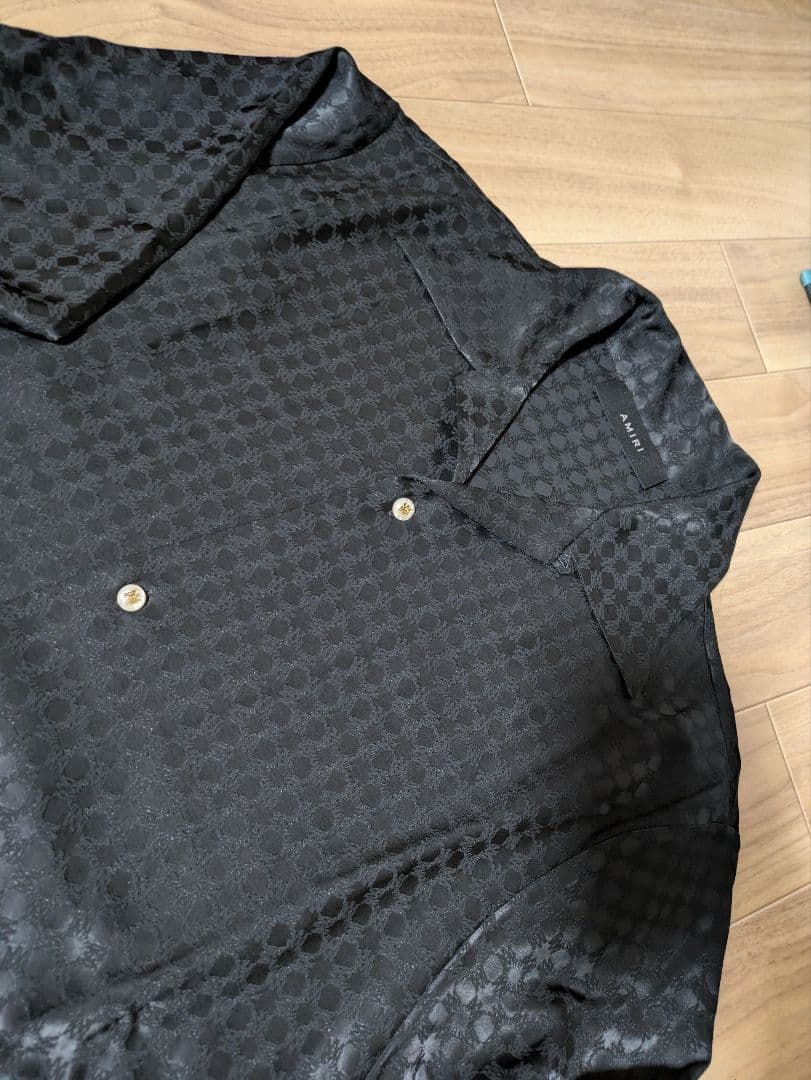 ハマダ　AMIRI/アミリ　ロゴ総柄レーヨンシャツ