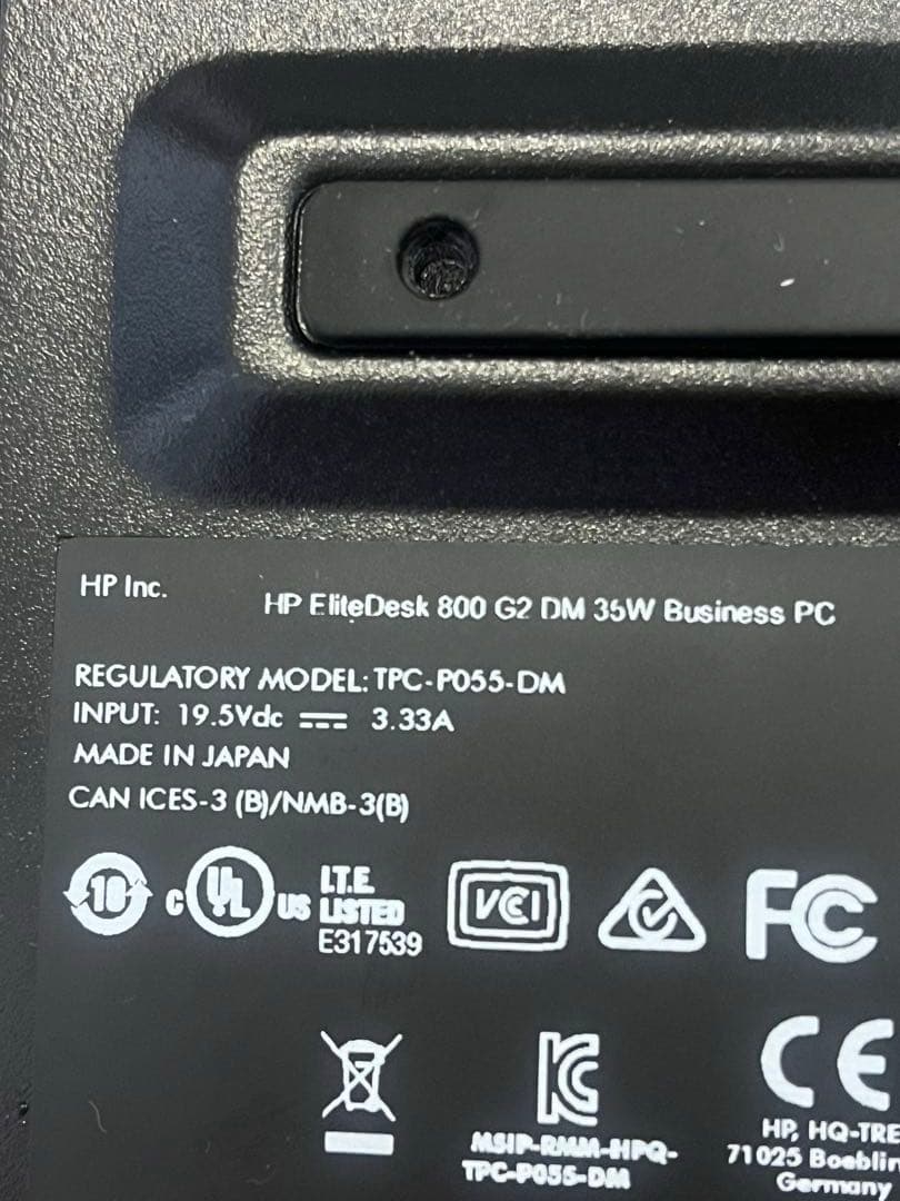 HP EliteDesk 800 G2 DM 35W ミニPC