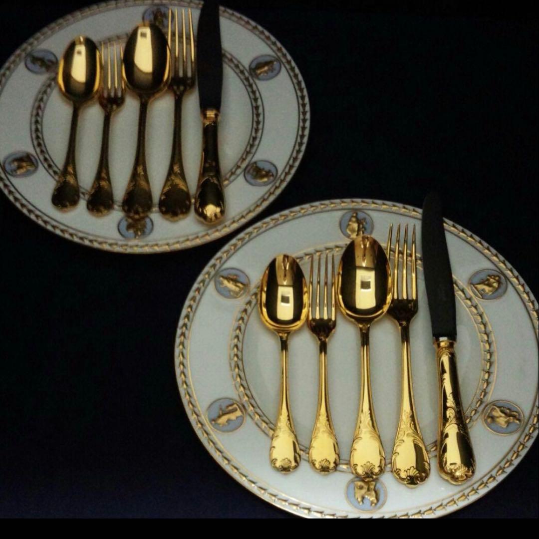 貴重　クリストフル　マルリーゴールド ／ ディナー&デザートセット　カトラリー