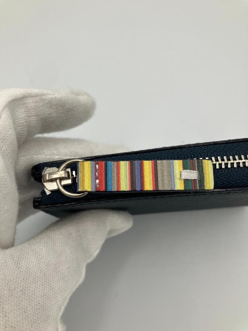 Paul Smith レザー ケース 財布 カードケース メンズ ネイビー
