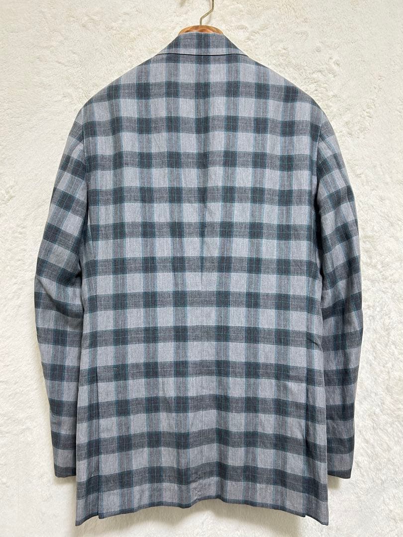 【新品】春夏物 エルメネジルドゼニア生地 ジャケット A6 L グレーベージュ