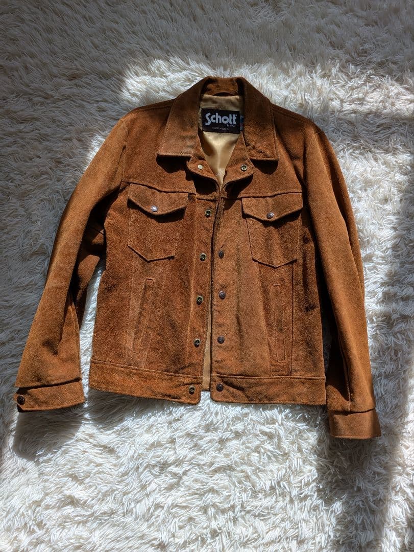 USA製 Schott　トラッカージャケット　3rd　スエード