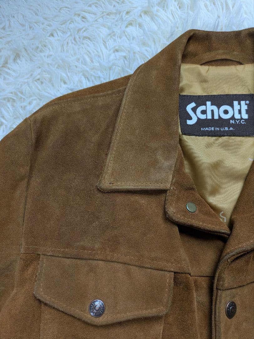 USA製 Schott　トラッカージャケット　3rd　スエード