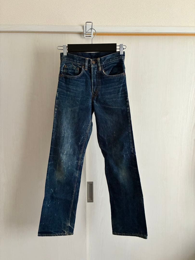 70s66前期Levi's717フレアデニム42タロンシングルヴィンテージ黒カン