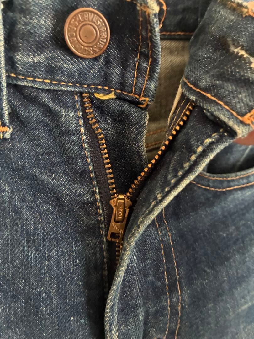 70s66前期Levi's717フレアデニム42タロンシングルヴィンテージ黒カン