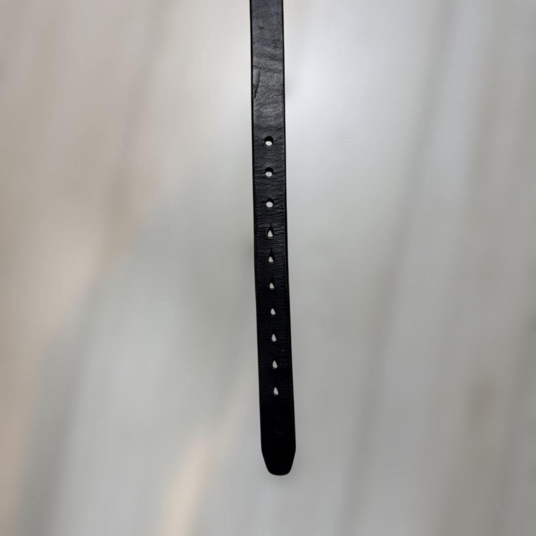 フルカウント　ネイビー　レザーベルト 四角形バックル