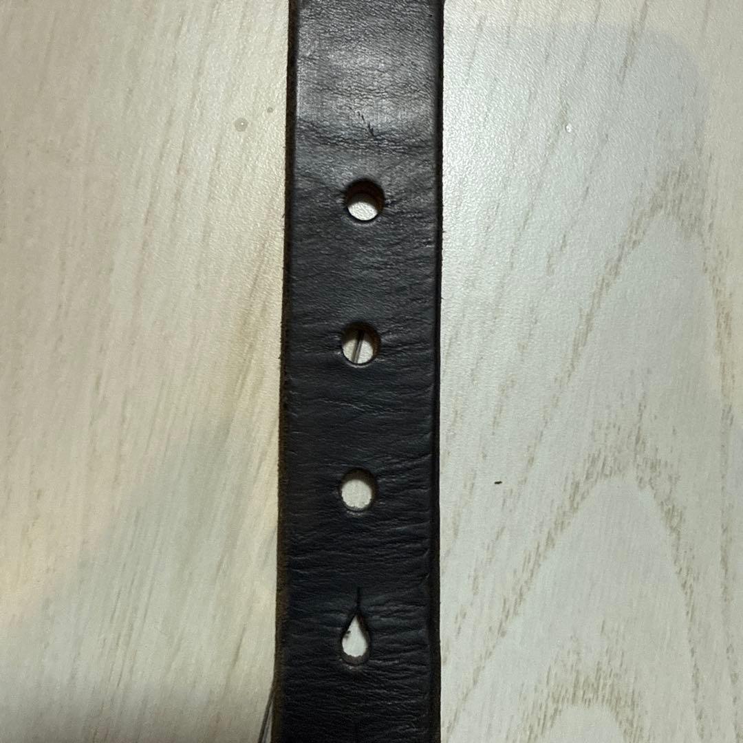 フルカウント　ネイビー　レザーベルト 四角形バックル