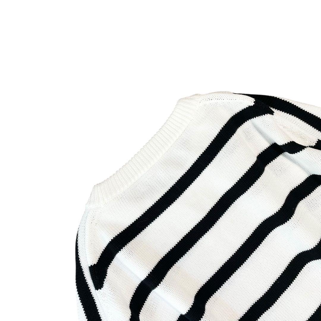 ほぼ未使用✨ドゥーズィエムクラス コットンボーダーニット クルーネック 22SS