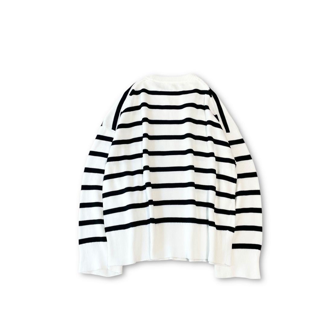 ほぼ未使用✨ドゥーズィエムクラス コットンボーダーニット クルーネック 22SS