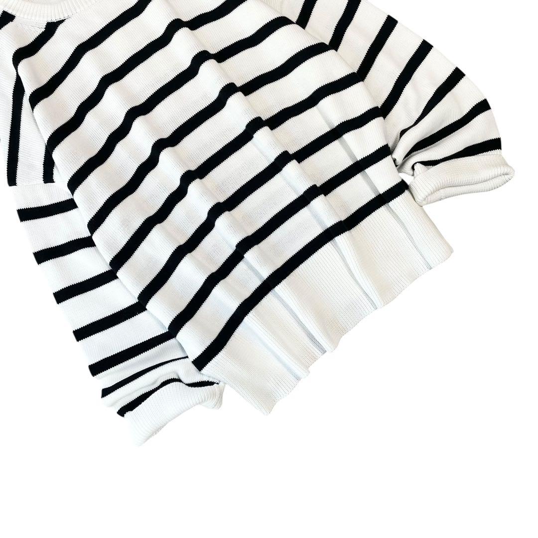 ほぼ未使用✨ドゥーズィエムクラス コットンボーダーニット クルーネック 22SS