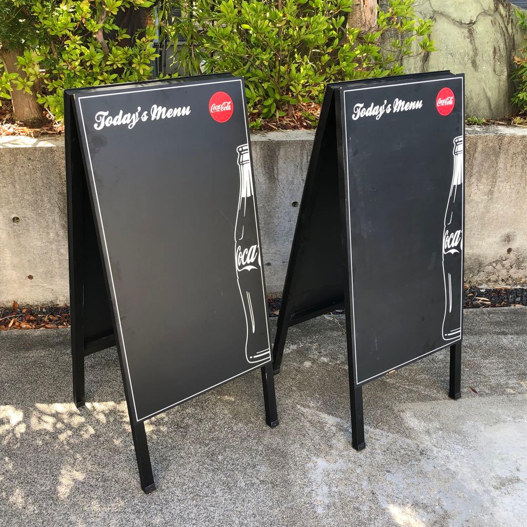 【希少!!2個セット】コカ・コーラ 立て看板 黒板 イーゼル