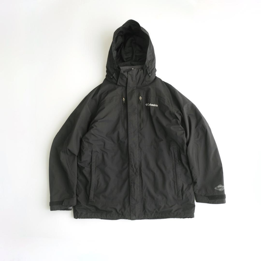 Columbia コロンビア ナイロンマウンテンパーカー ライナー付き 黒　L