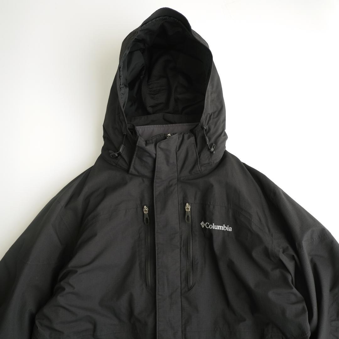 Columbia コロンビア ナイロンマウンテンパーカー ライナー付き 黒　L