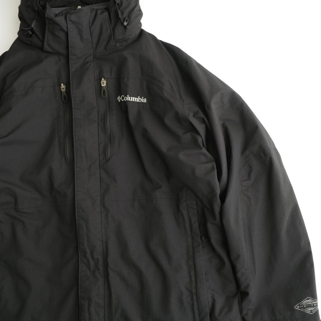 Columbia コロンビア ナイロンマウンテンパーカー ライナー付き 黒　L