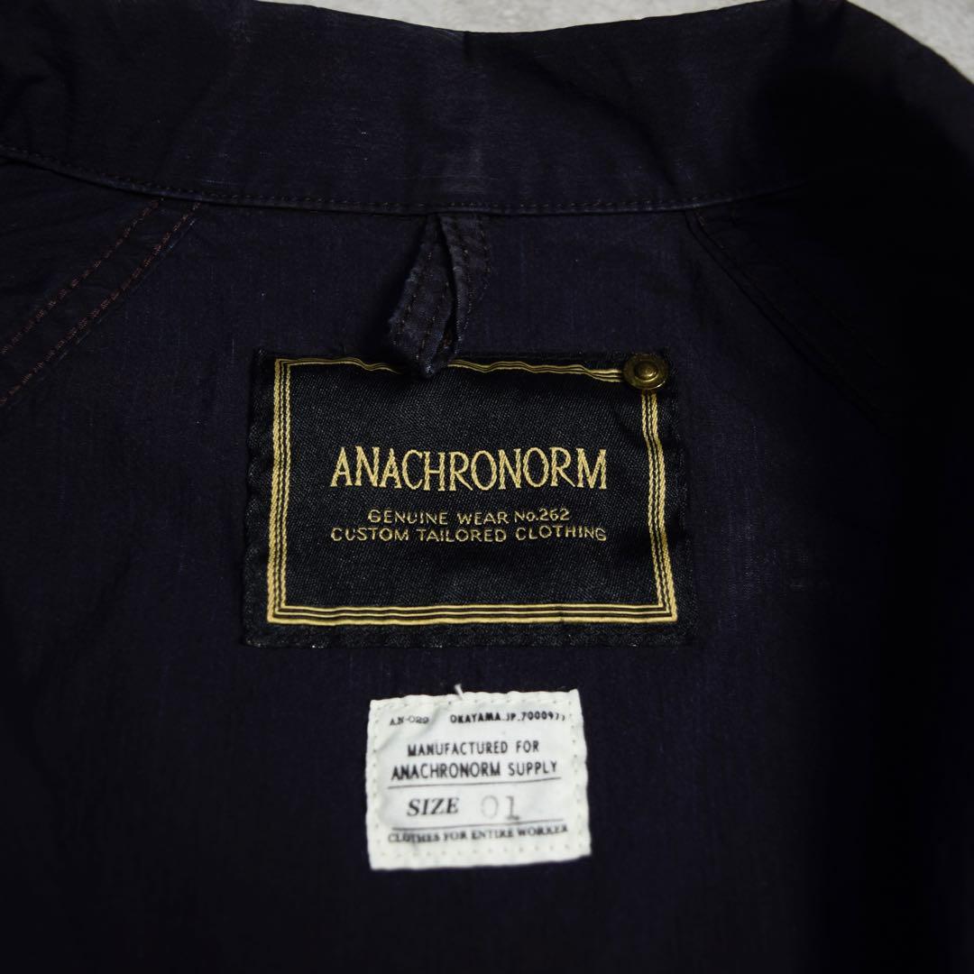 ANACHRONORM コーチジャケット スイングトップ ブルゾン ナス紺