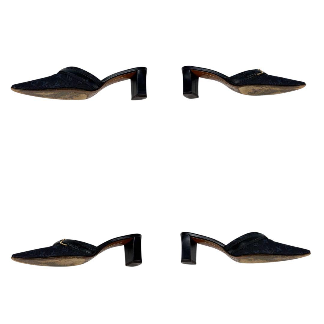 ルイヴィトン　LOUIS VUITTON モノグラムミニ　サンダル　ネイビー