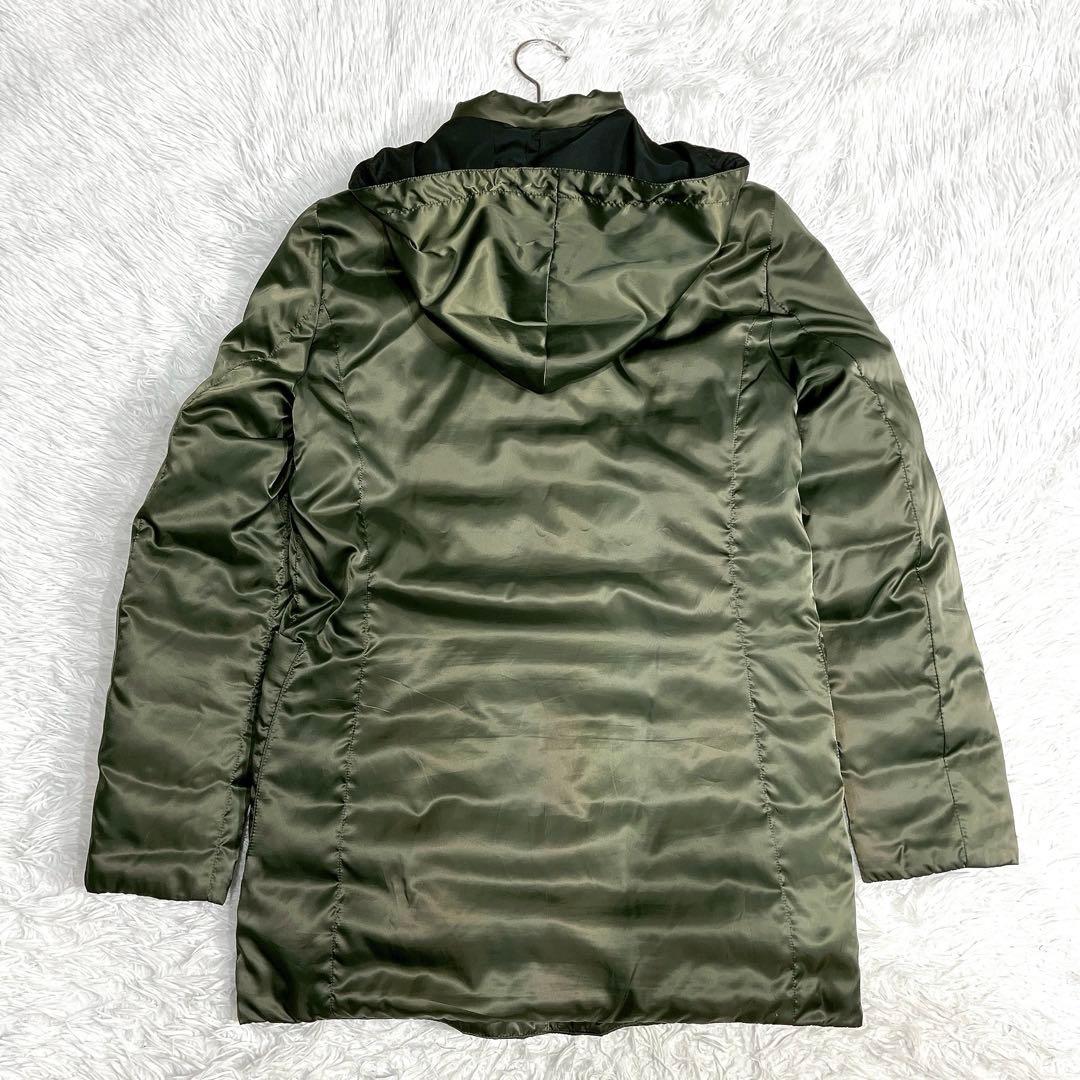 未使用級★ARMANI JEANS★ロゴ金具 モッズコート リアルダウン 38