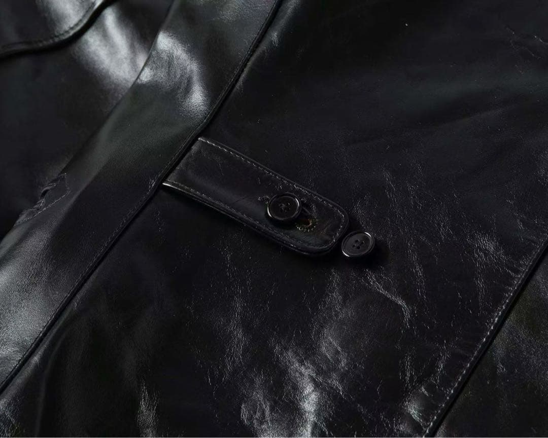 Tomoe茶芯馬革 レザーカーコート ホースハイド レザージャケット M