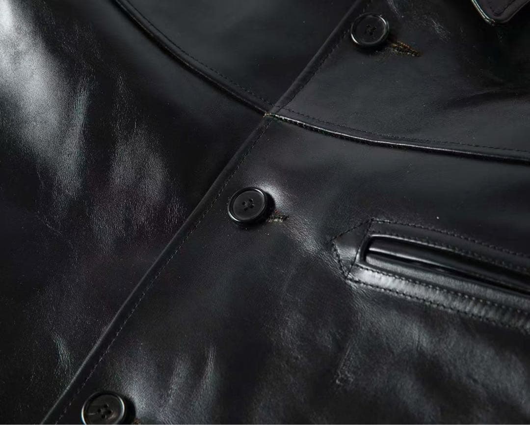 Tomoe茶芯馬革 レザーカーコート ホースハイド レザージャケット M