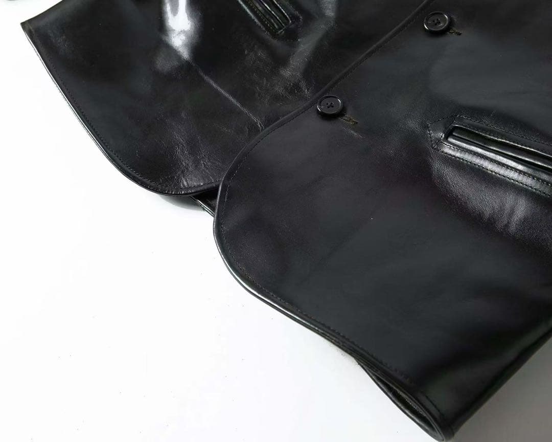 Tomoe茶芯馬革 レザーカーコート ホースハイド レザージャケット M