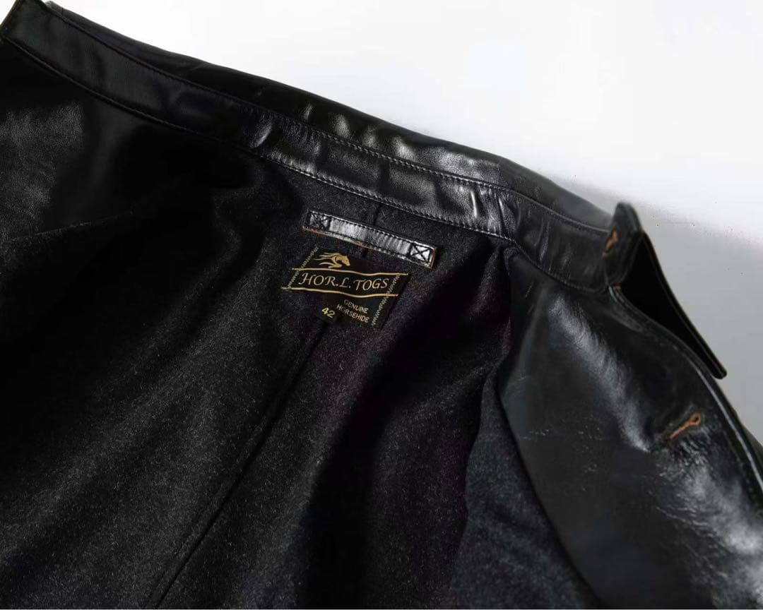 Tomoe茶芯馬革 レザーカーコート ホースハイド レザージャケット M