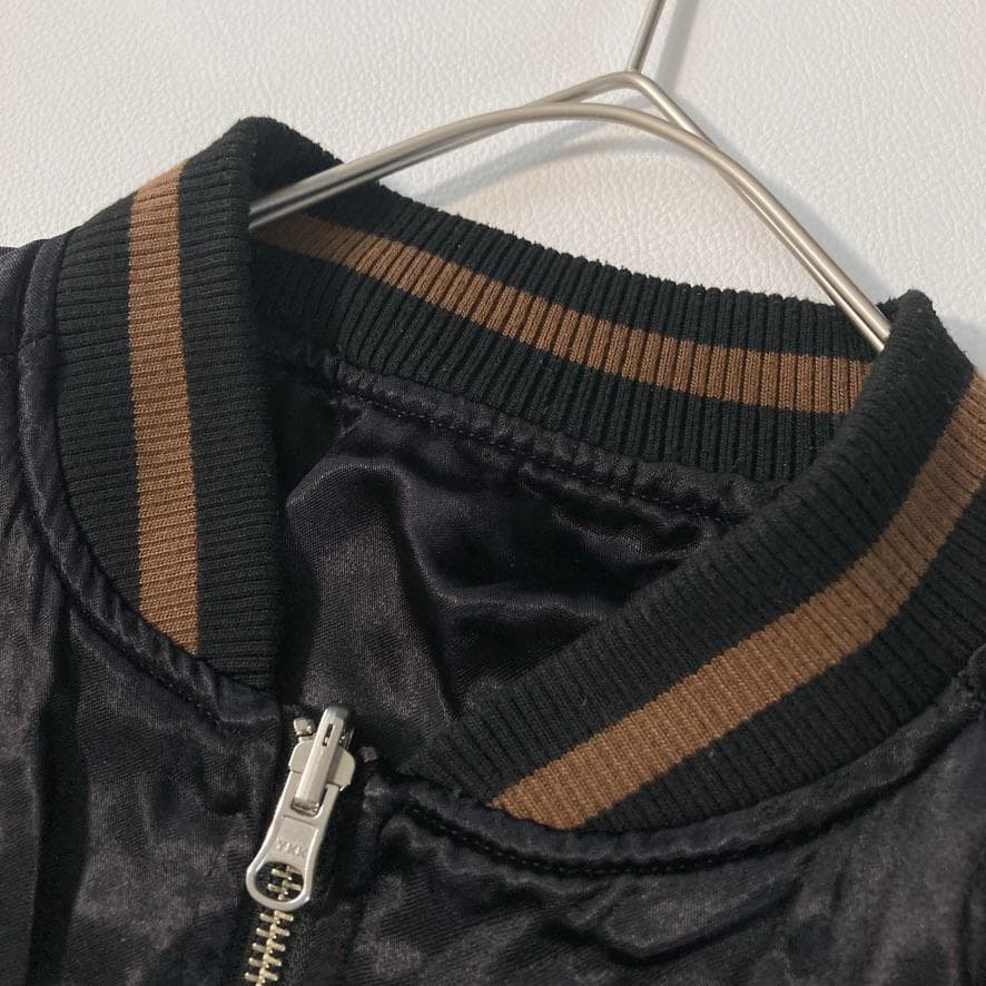 【アク】絡繰魂 粋 XLサイズ 八岐大蛇×牡丹 総刺繍 スカジャン 和柄