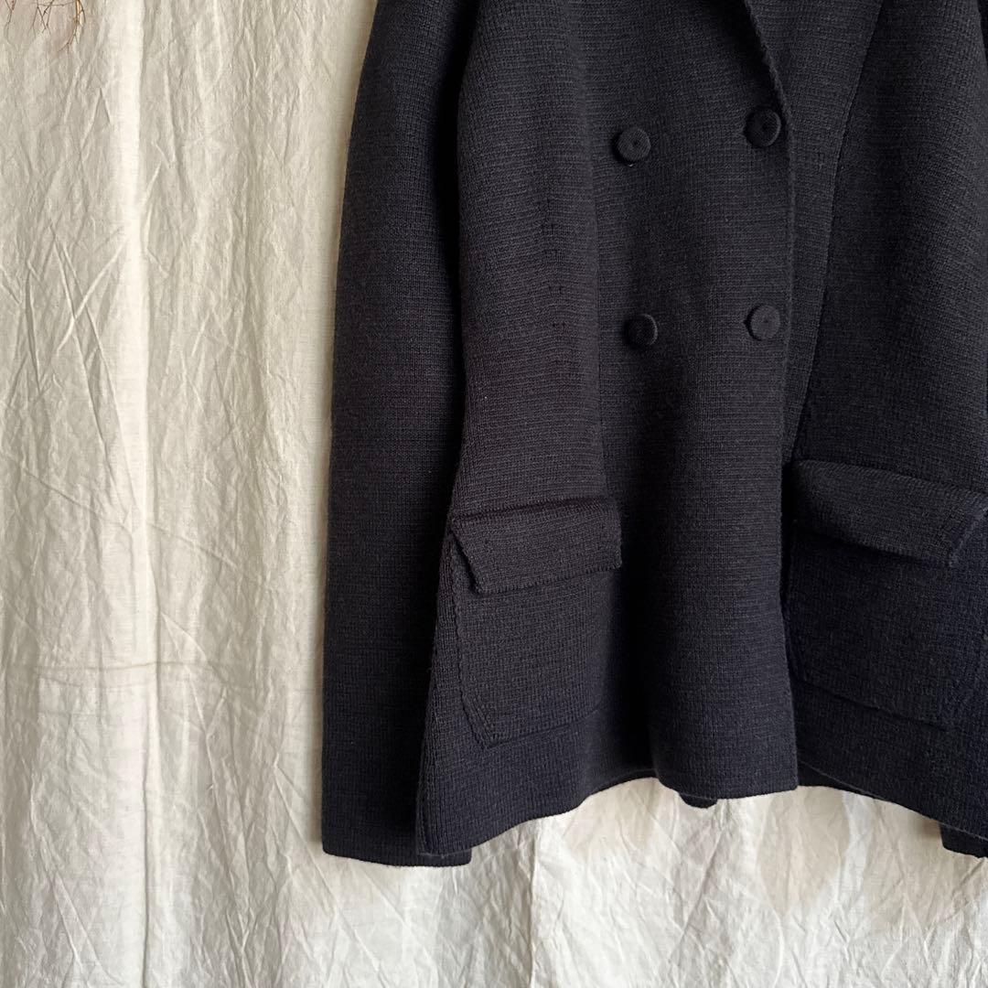 ファビアナフィリッピ ウール ダブルブレスト ニット ジャケット S