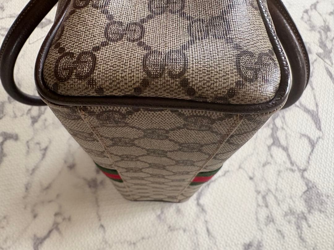 オールドGucci GGモノグラム ボストン/ハンドバッグ シェリー