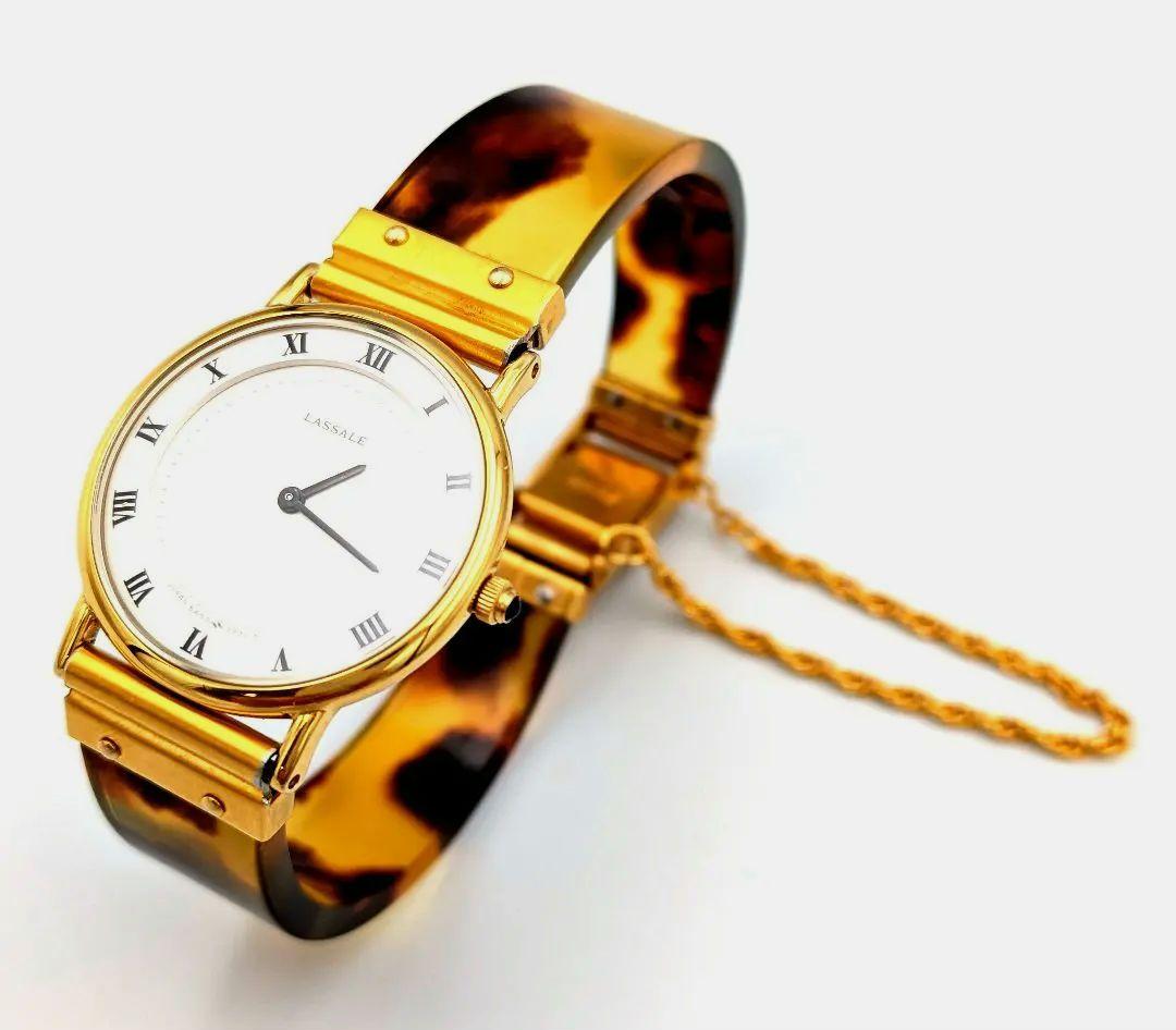 【M2500151】SEIKO LASSALE レディース腕時計 　鼈甲風ベルト