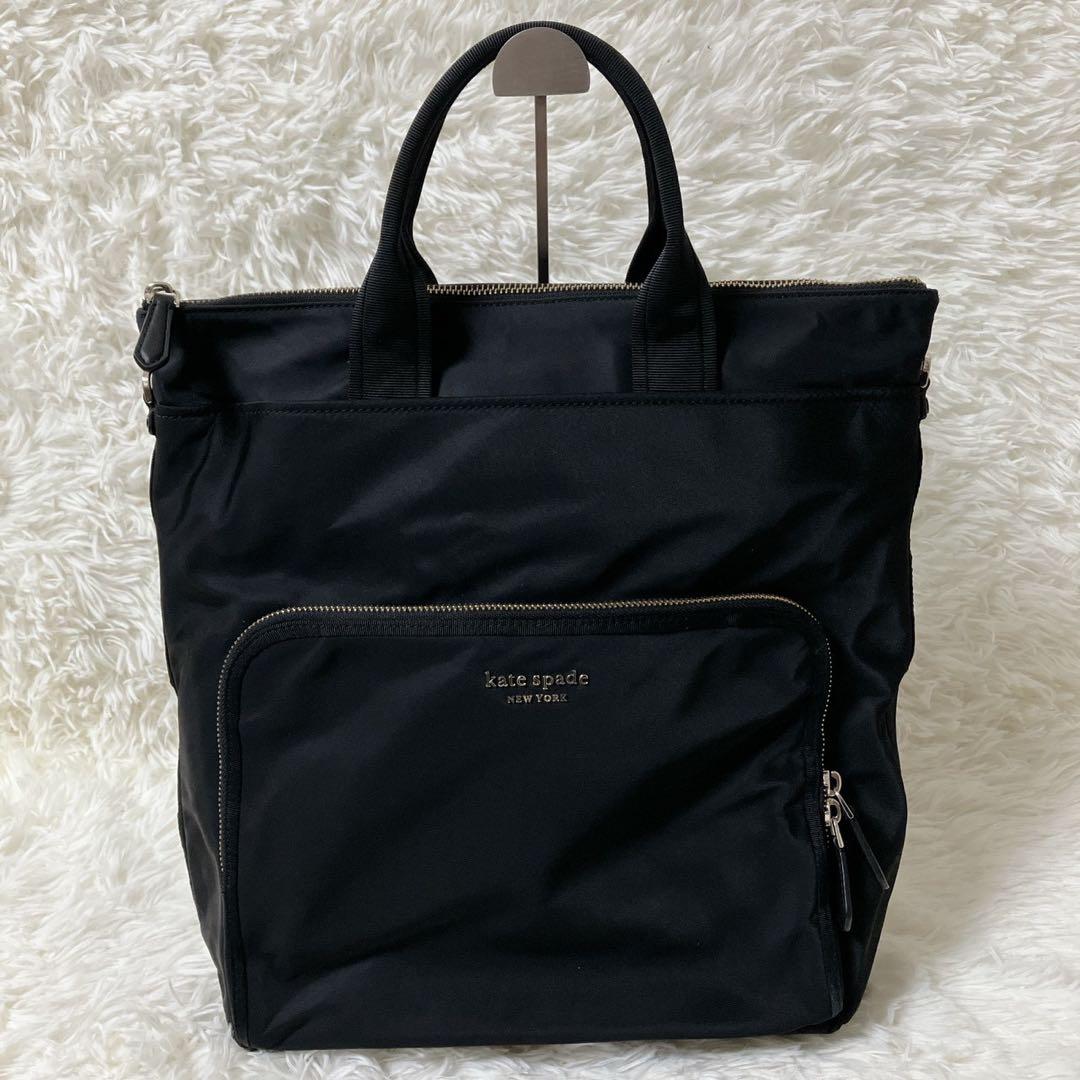kate spade サム ナイロン コンバーチブル バックパック 黒 3way