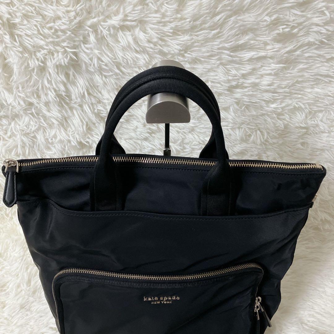 kate spade サム ナイロン コンバーチブル バックパック 黒 3way