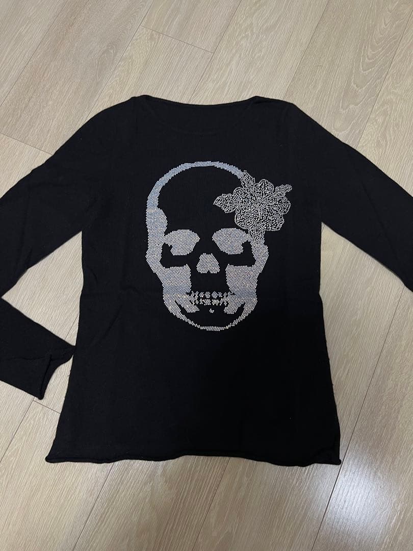 sheil7【超美品】ルシアンペラフィネ　スカル柄スワロフスキー