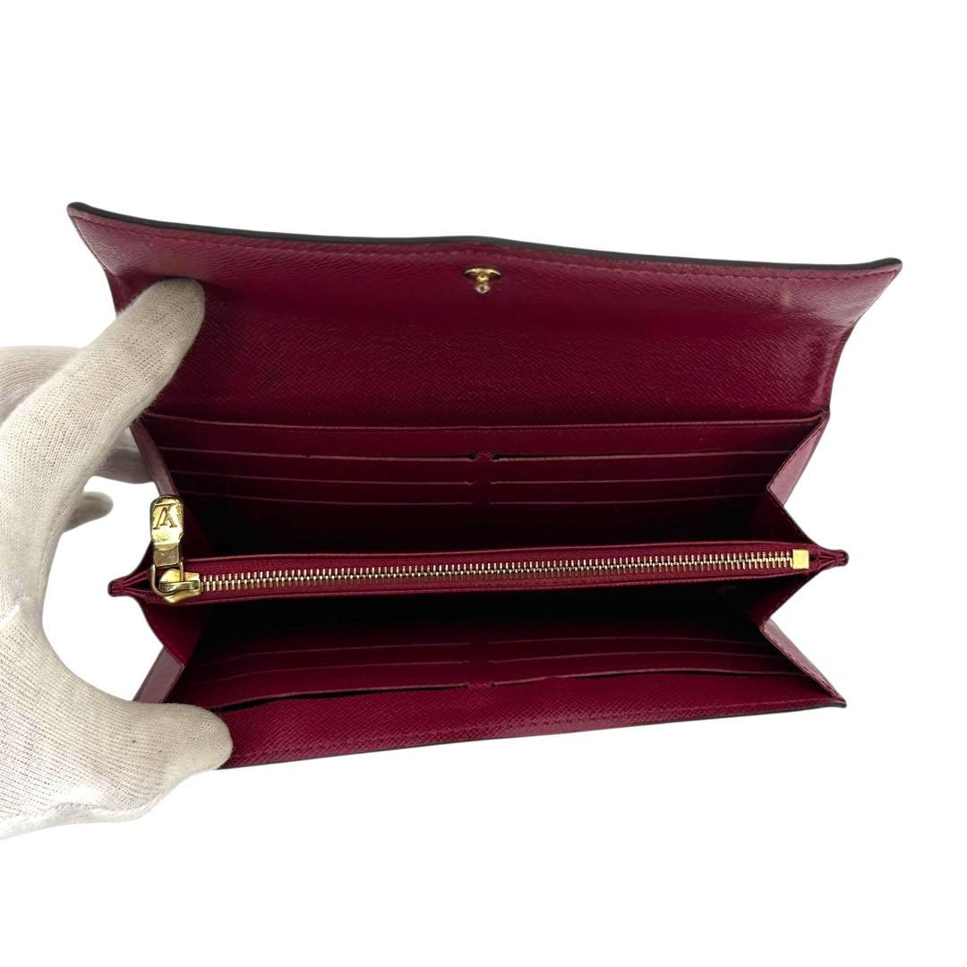 【新型】ルイヴィトン モノグラム ポルトフォイユ サラ 二つ折り財布 フューシャ