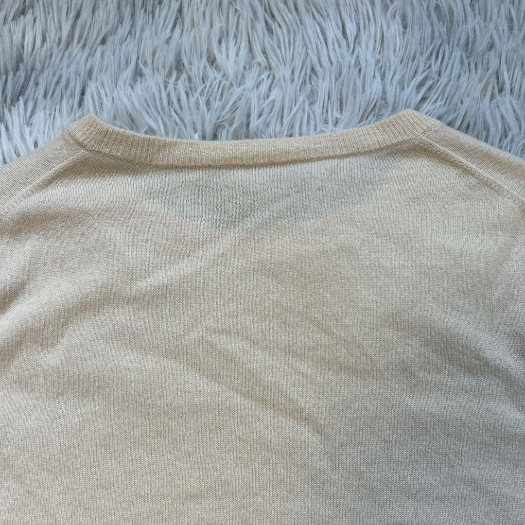 n100/エヌワンハンドレッド カシミヤ100% 日本製 アイボリー Lサイズ