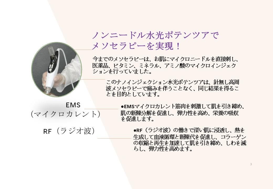 水光ポテンツア（ナノインジェクションセラピー機器）