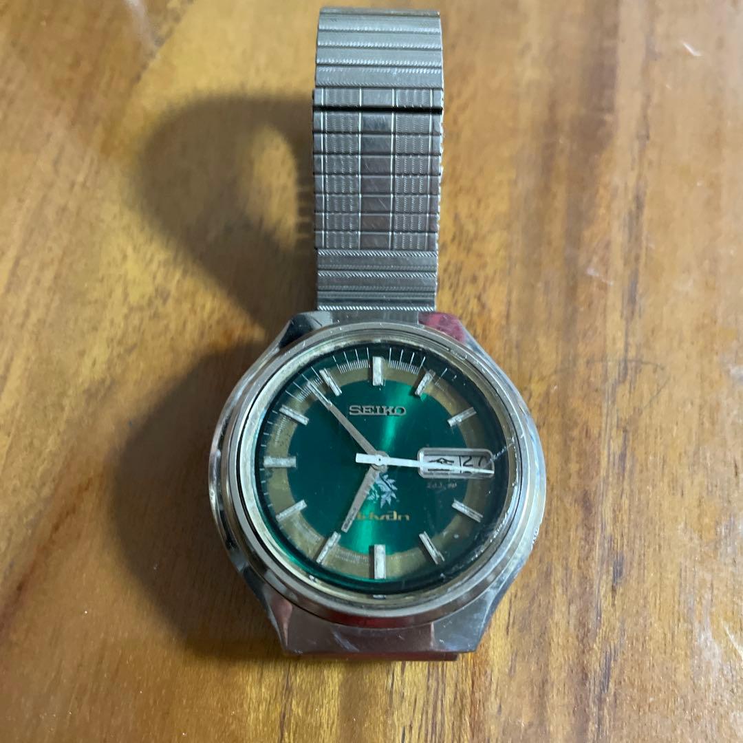 Seiko アドバン　初期　緑文字盤 アナログ時計 ステンレス　最終値引