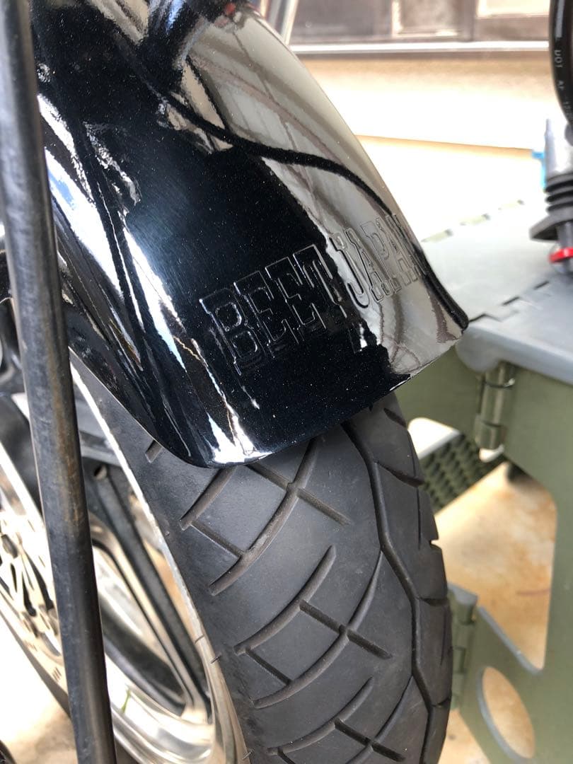 ゼファー400 フロントフェンダー　黒